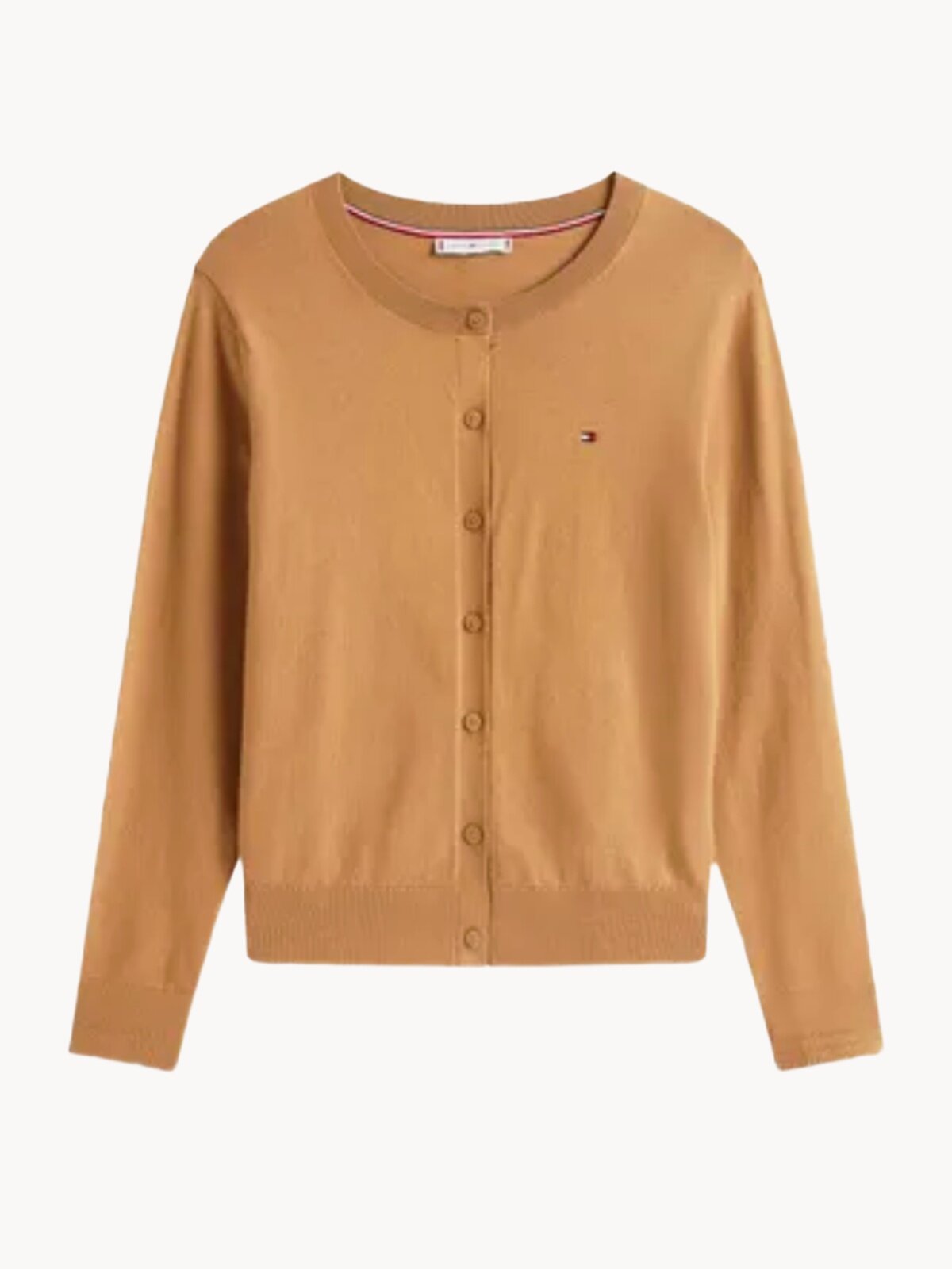 Кардиган TOMMY HILFIGER, размер XS, коричневый