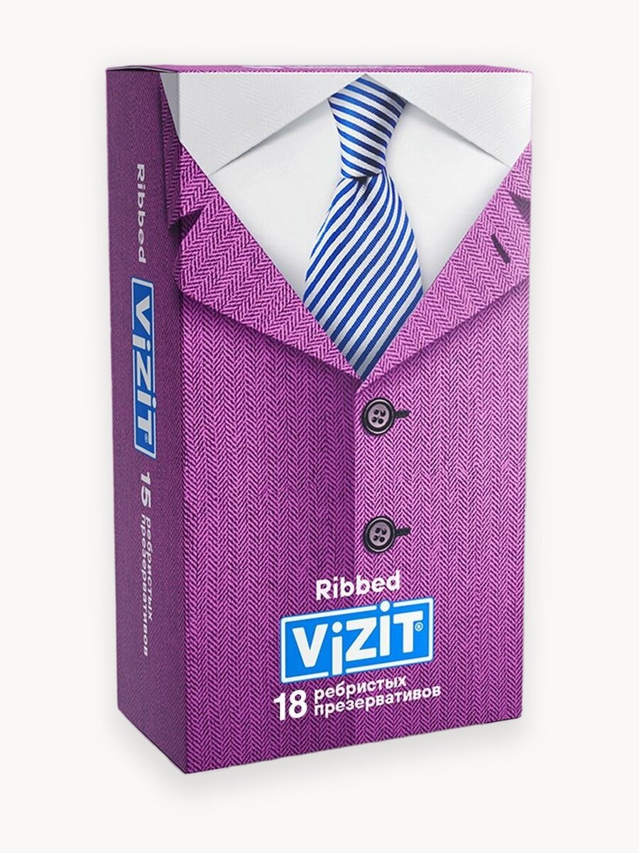 Презервативы ребристые 18 штук VIZIT