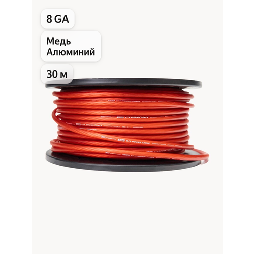 фото Провод силовой amp hybrid 8ga c/a extremely flexible красный медь 70%+алюминий 30% 30 метров