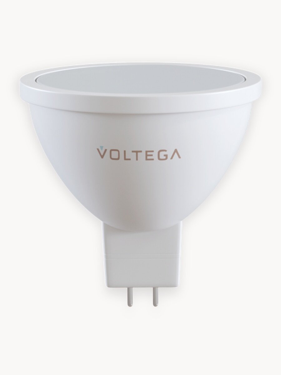 Лампочка светодиодная GU5.3 форма софит 7W нейтральный белый Voltega Simple MR16 4000K 1 штука