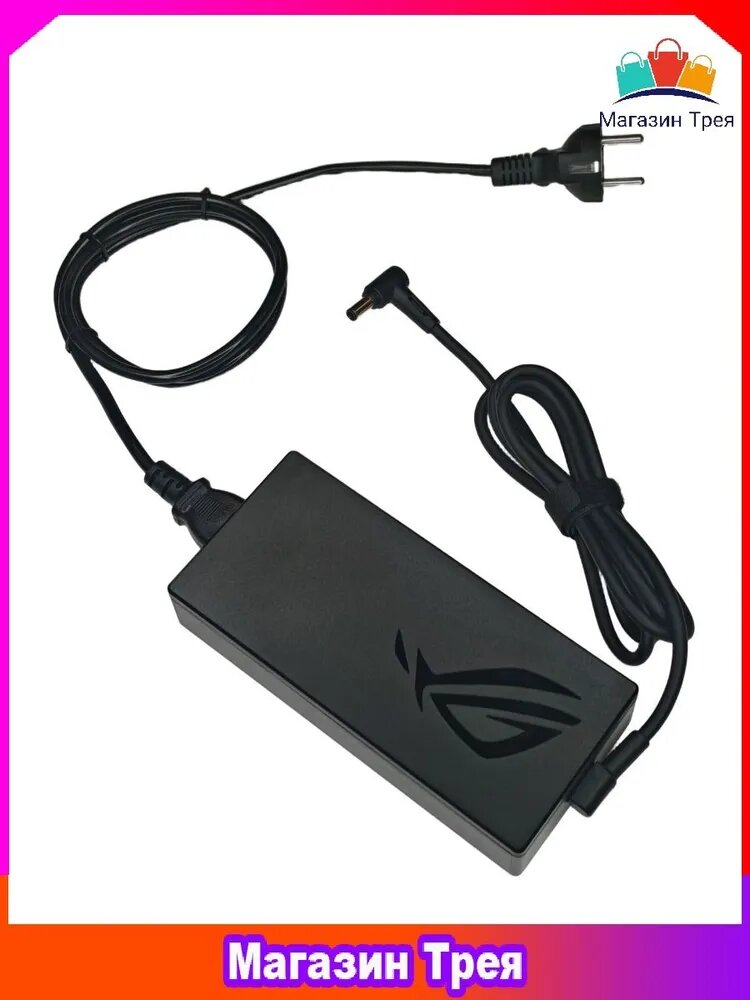 Блок питания для ноутбука ASUS 240W 20V 12A, черный, с кабелем, гарантия 1 год, разъем 6.0x3.7 мм — фото 1