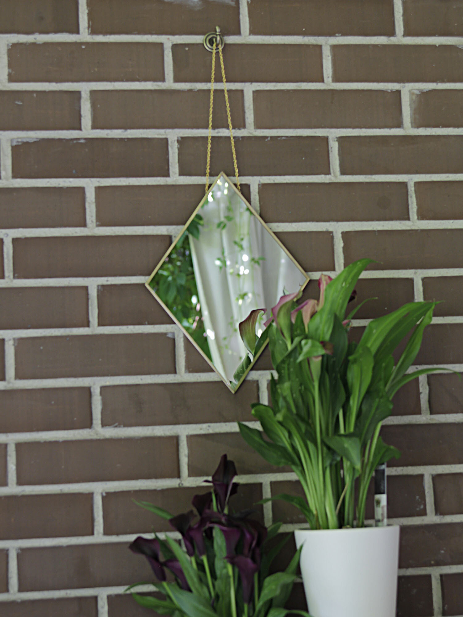 Зеркало Арт-Птица 3066/5, латунь, фигурное, с рамой, золотистое — фото 1