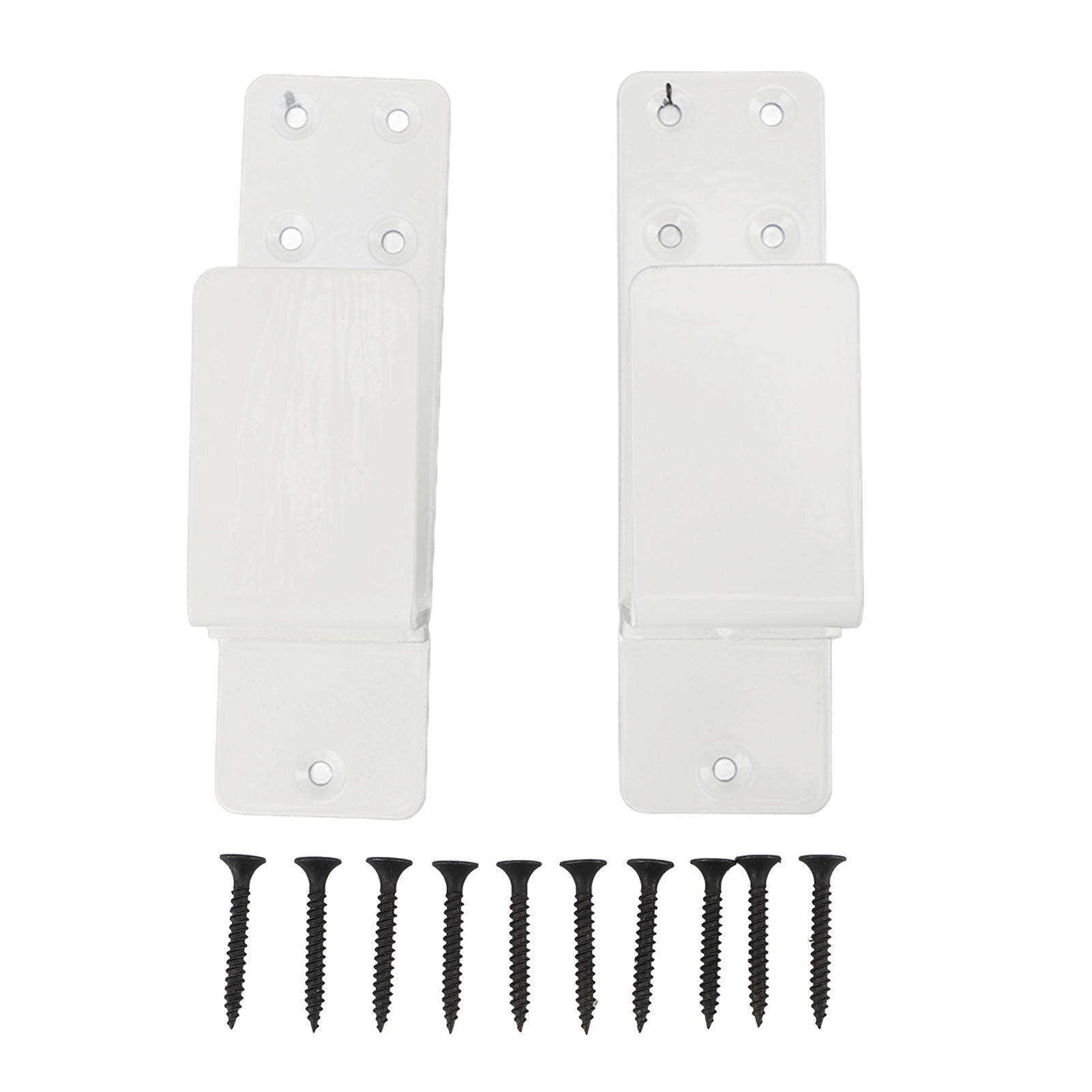 2ШТ Дверные Баррикадные Кронштейны Открытый Держатель Штанги Из Углеродистой Стали Простая Установка U-Образный Кронштейн для Гаража Сарай 2x4 Доски Белый