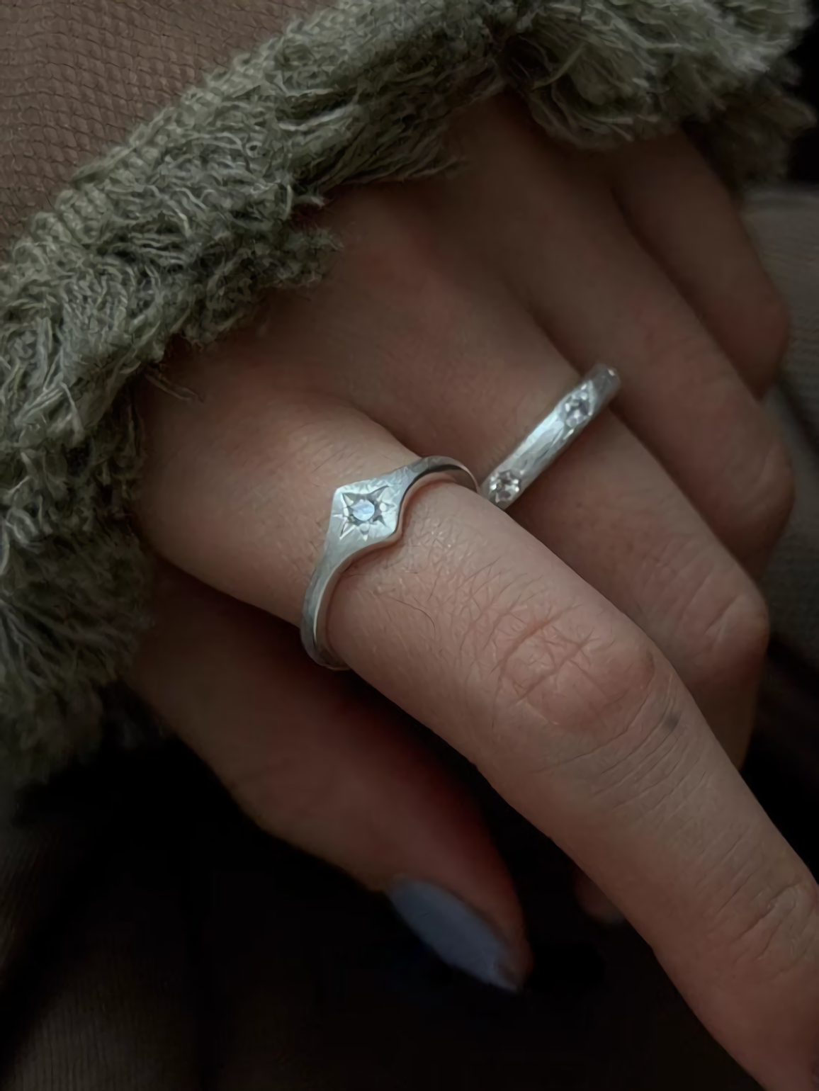 Кольцо-механизм, серебро — фото 1