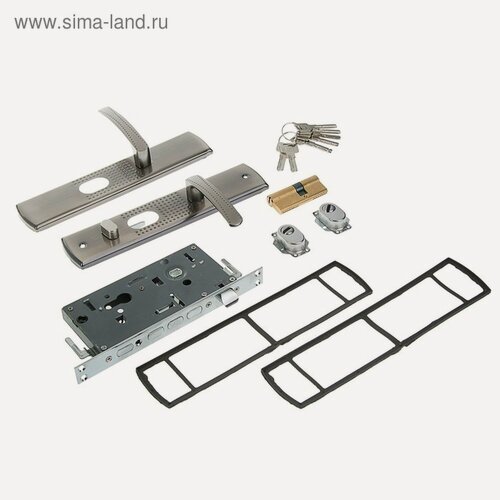 Изображение товара Комплект замка для китайской двери R1L, с ц/м, с ручками, левый