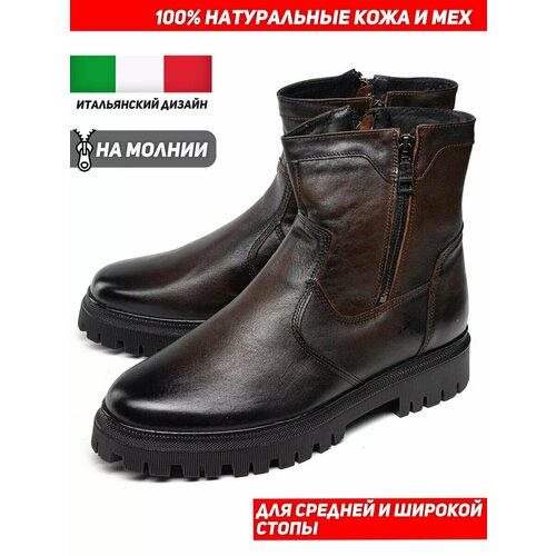 фото Ботинки corvetto коричневые, размер 40, коричневый