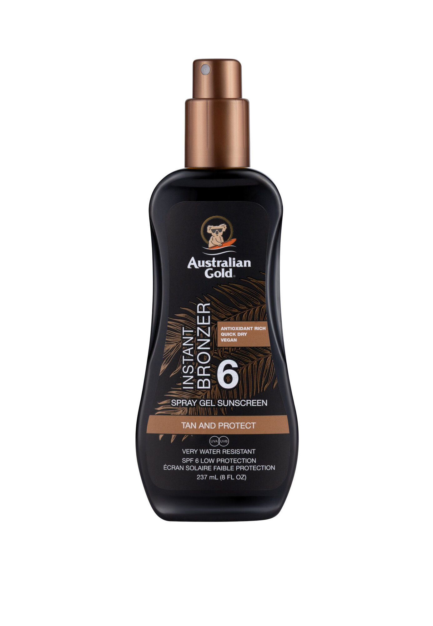 Spray Gel Sunscreen Bronzer SPF6, солнцезащитный спрей-гель
