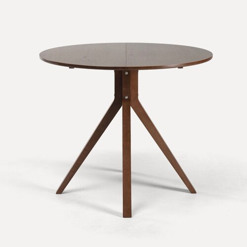 Изображение товара Стол обеденный, круглый раздвижной ТЭГ, диаметр 90 см. Американский орех. Сканди