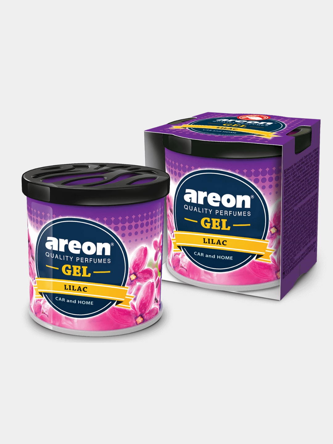 Ароматизатор гелевый на панель Areon Gel Can, Lilac, освежитель воздуха для машины — фото 1