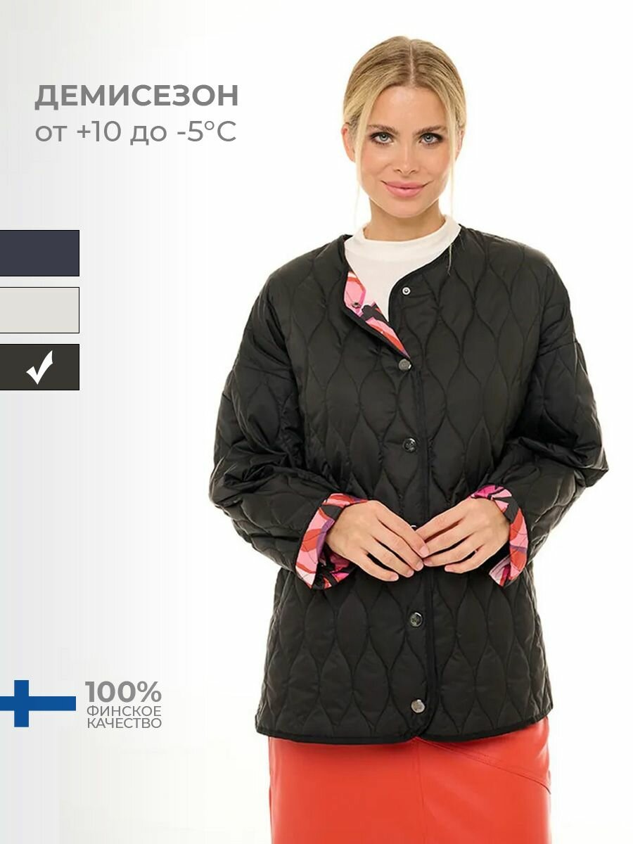 Куртка DIXI COAT Весна-лето 2024, размер 42, черный