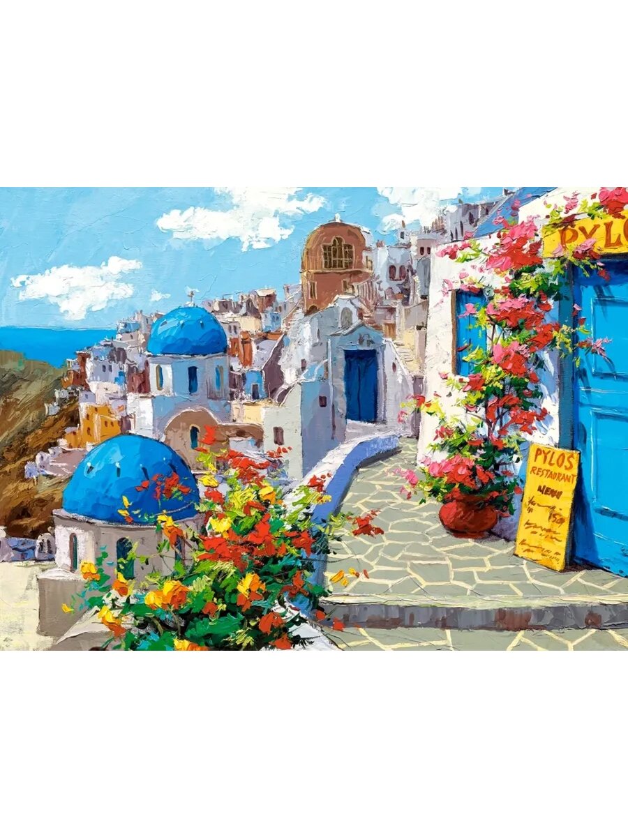 Castorland Пазл Весна в Санторини, 2000 деталей — фото 1