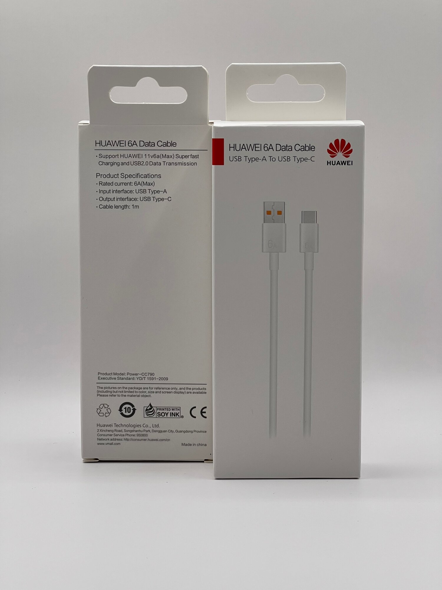 Кабель HUAWEI 6A Data Cable, Type-A to Type-C, быстрая зарядка, белый