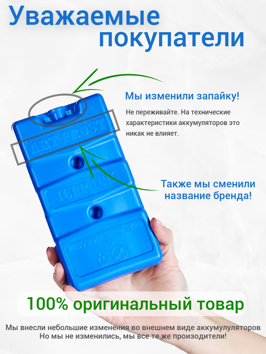 Аккумулятор холода гелевый Plastrezerv для термосумки и сумки-холодильника / объем 400мл / комплект 2 шт. — фото 1