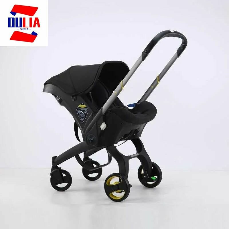 Коляска-автокресло Doona+ Nitro black автокресло для новорожденных бесплатный чехол для ног + большая сумка для хранения Lane-