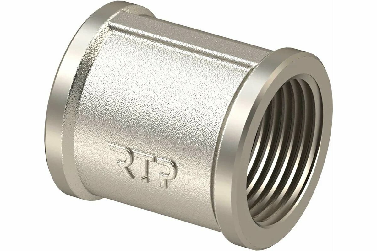 Муфта RTP SIGMA G 1/2 латунь никелированная для систем водоснабжения и отопления