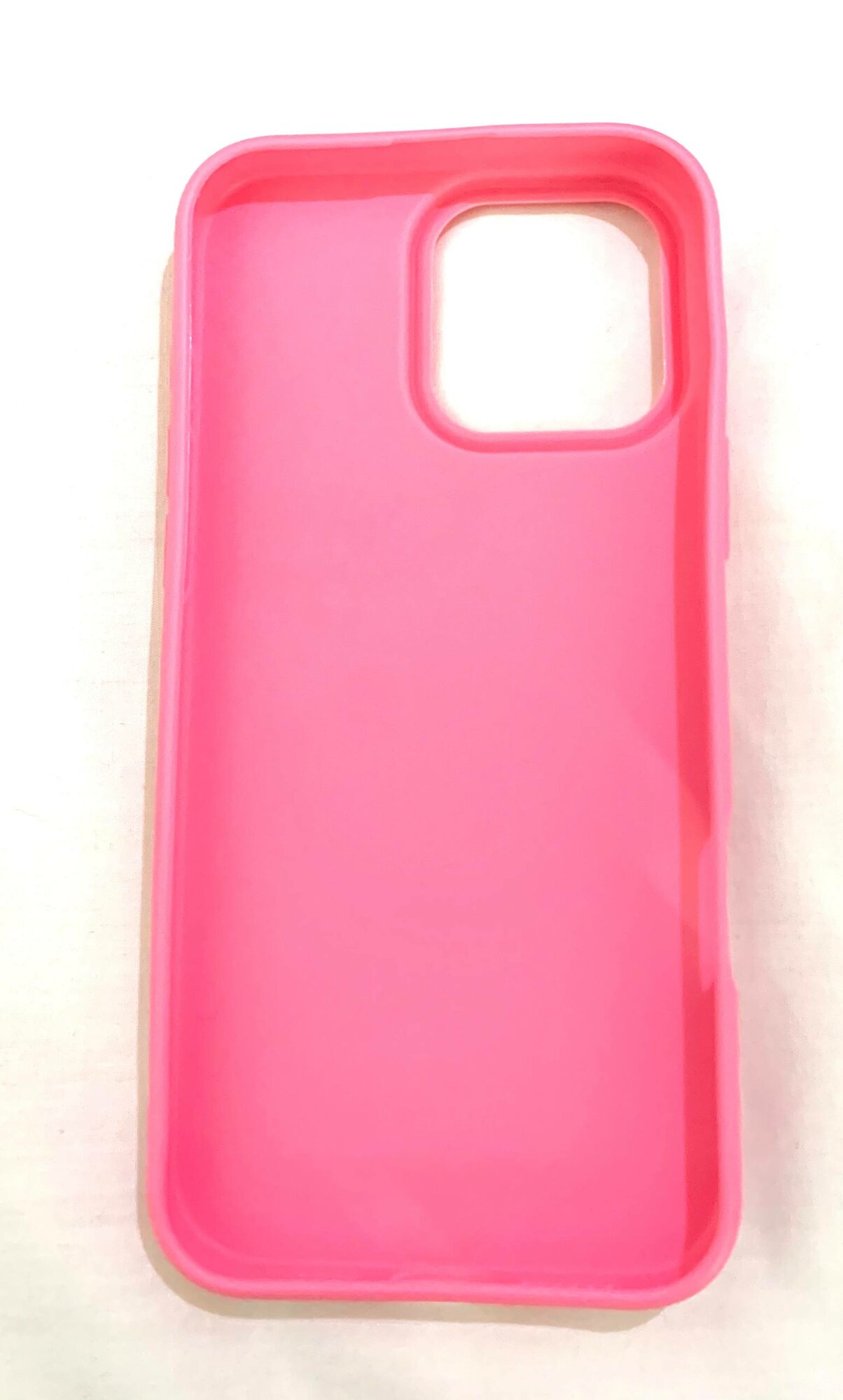 Чехол Улыбка, для iPhone 14 Pro, тонкий, глянцевый, силиконовый, розовый — фото 1