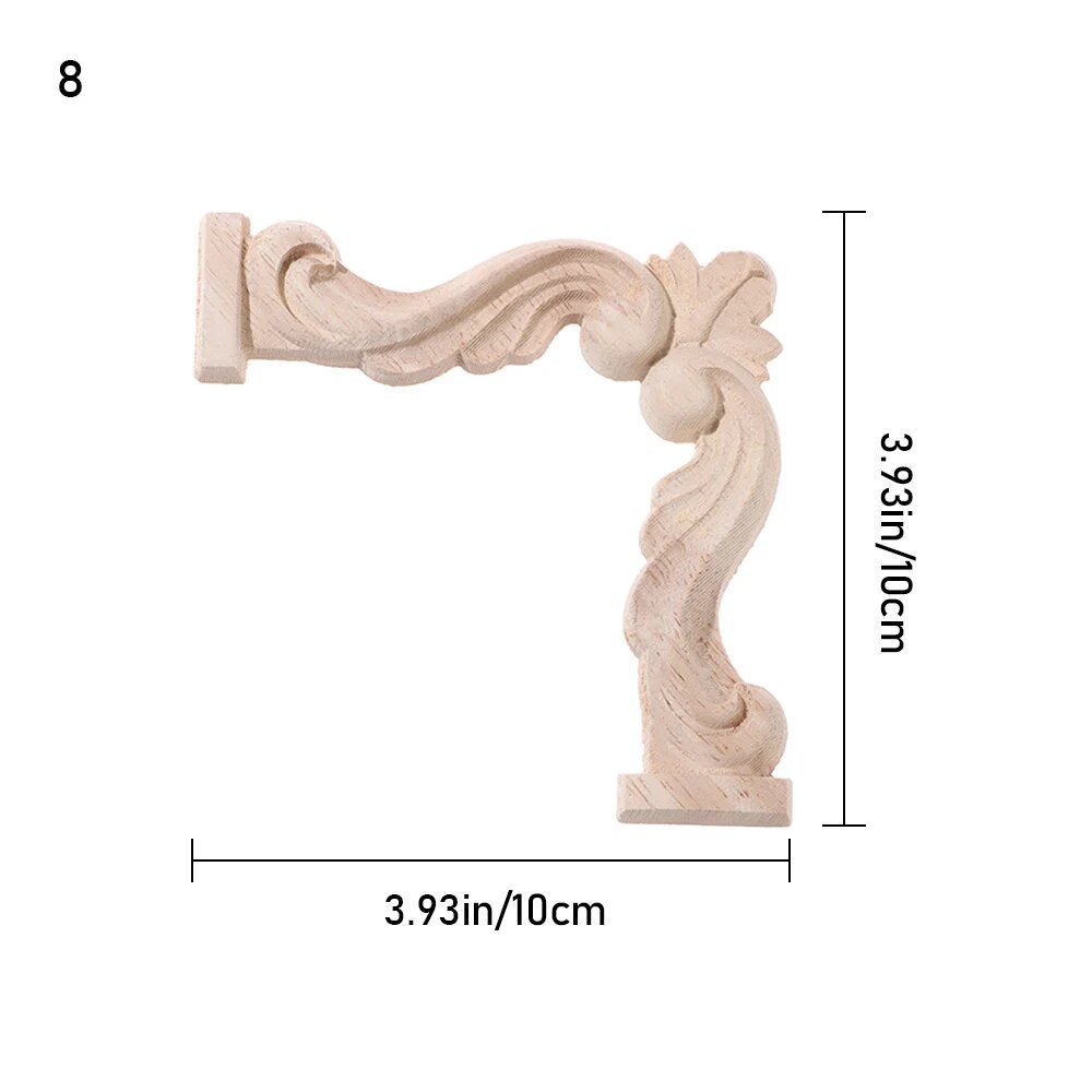 Деревянная резная аппликация из дуба