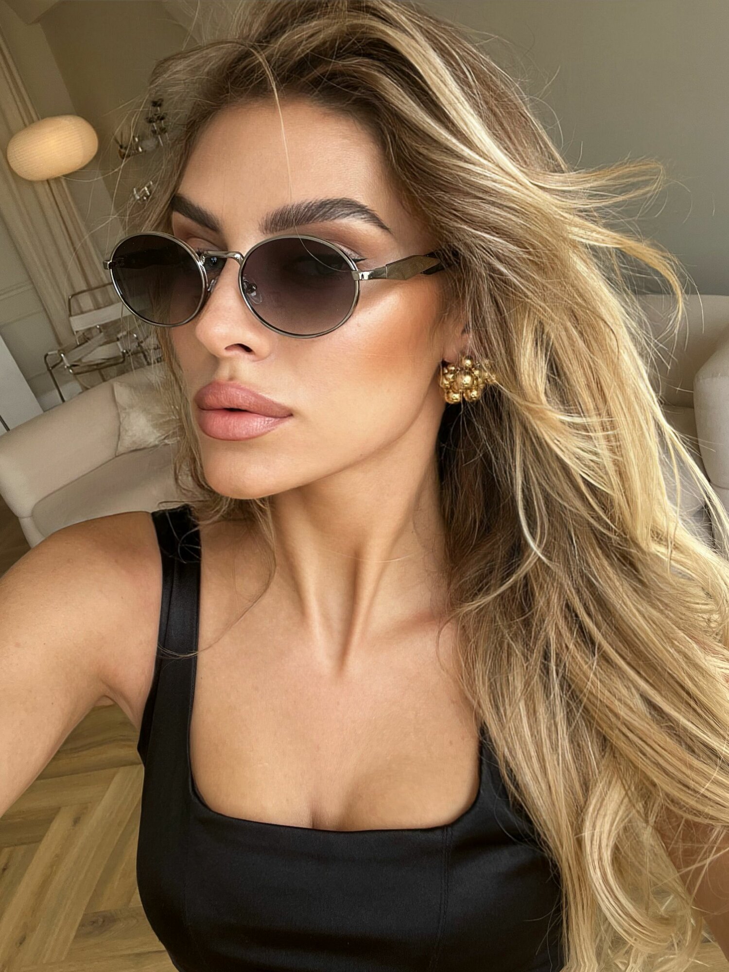 Солнцезащитные очки , зеленый, черный, серебряный — фото 1