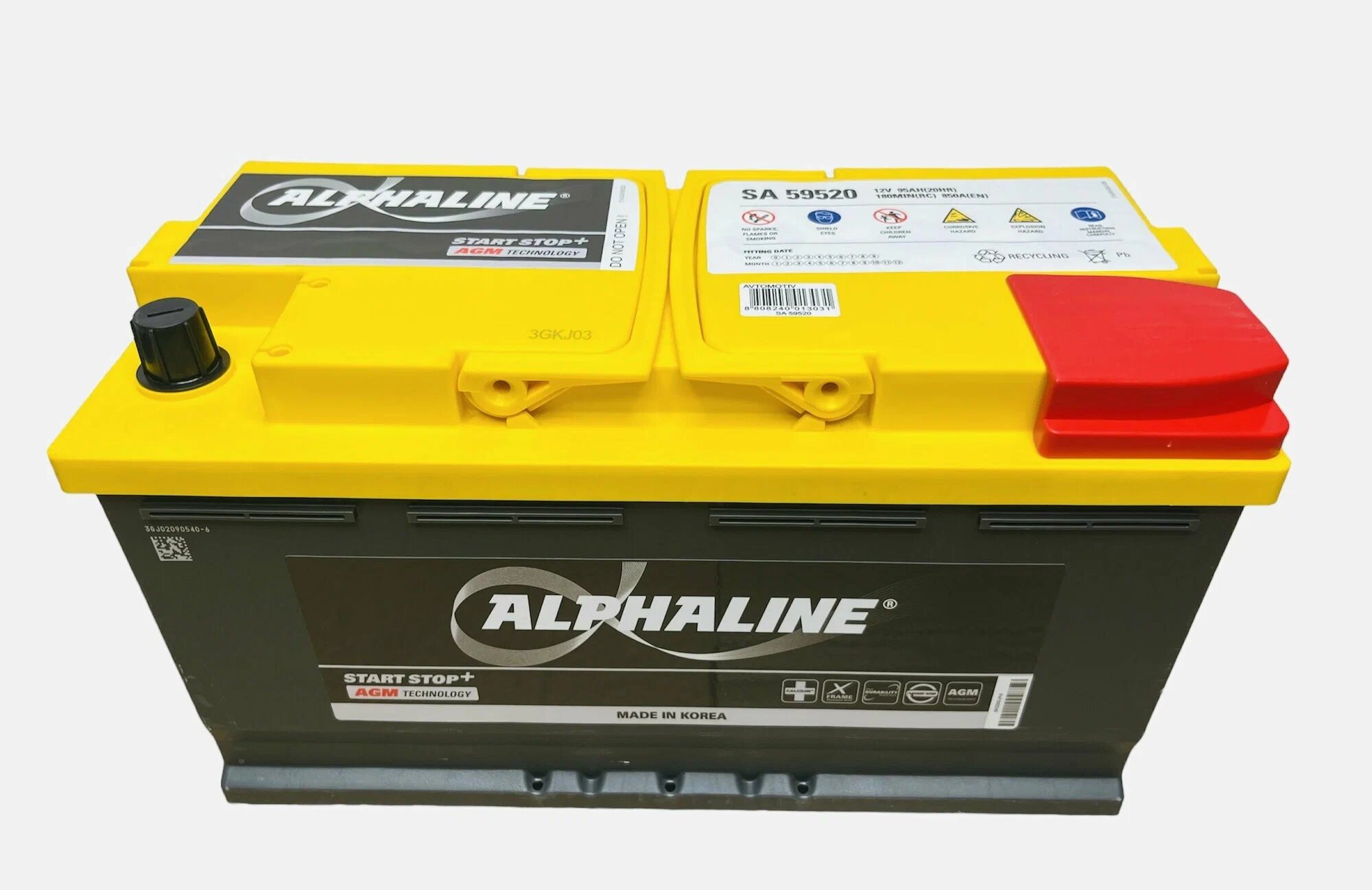 Аккумулятор Alphaline 95Ah 850А необслуживаемый технология AGM поддержка Start-Stop