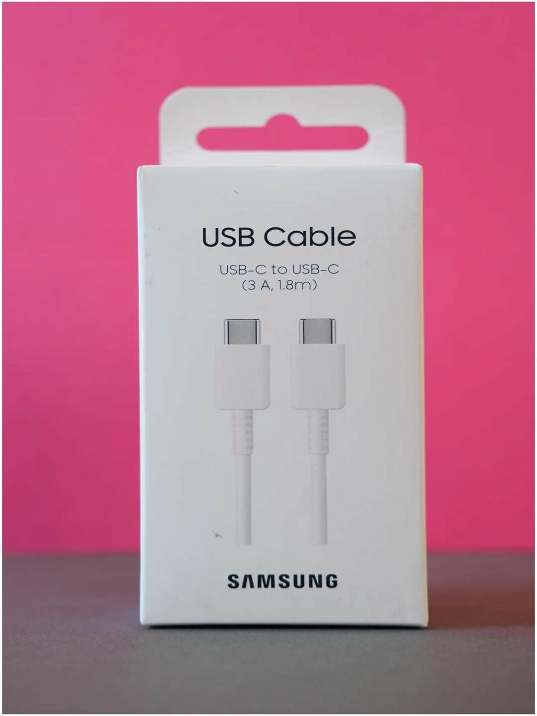 Кабель Samsung DA705BWEG, USB-C - USB-C, 3 A, 1 м, белого цвета. — фото 1