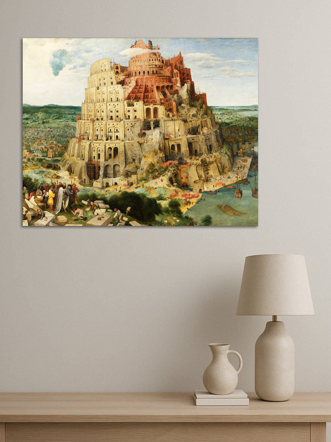 Картина интерьерная на стену ARTERY "Брейгель – Вавилонская башня", печать на холсте, постер на подрамнике, 40х50 см — фото 1