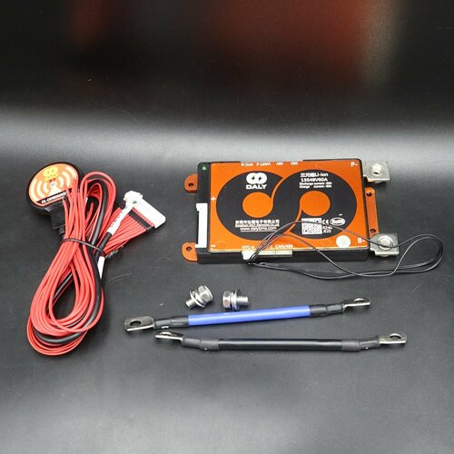 13S Плата защиты BMS DALY Li-ion 60A Водозащищенная, общий порт заряда-разряда