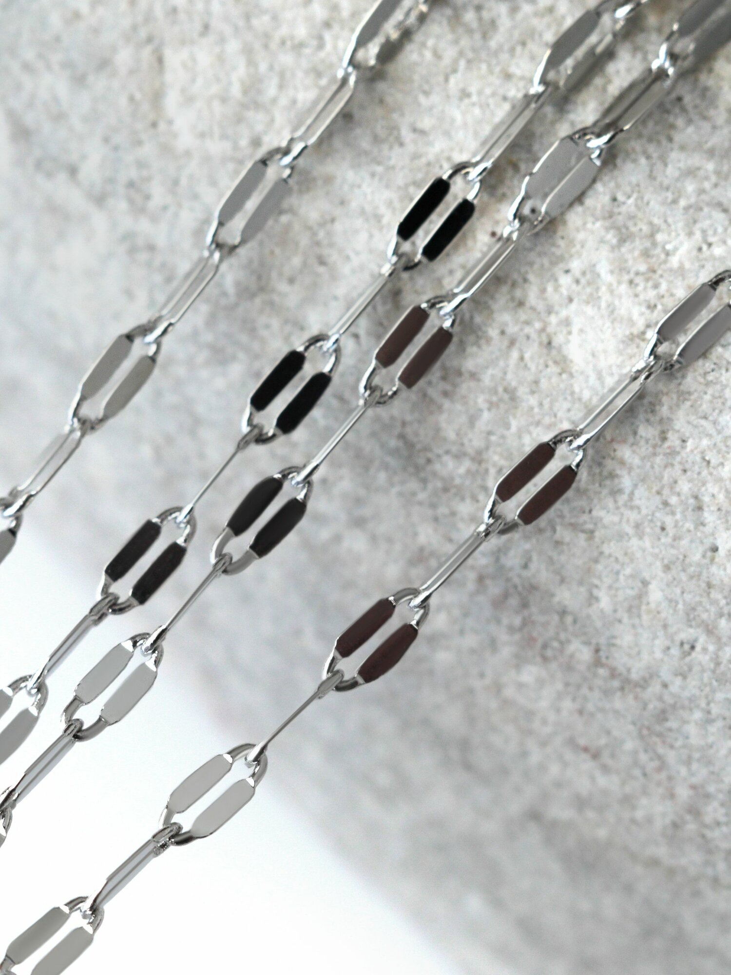 Цепь декоративная для бижутерии 1 м / цепочка для рукоделия /фурнитура для украшений, цв. платина, 5.2x2.2x0.2 мм