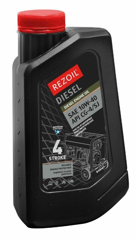 Присадка REZOIL DIESEL п/син. дизель SAE 10W-40 API CG-4/SJ 0946 л.