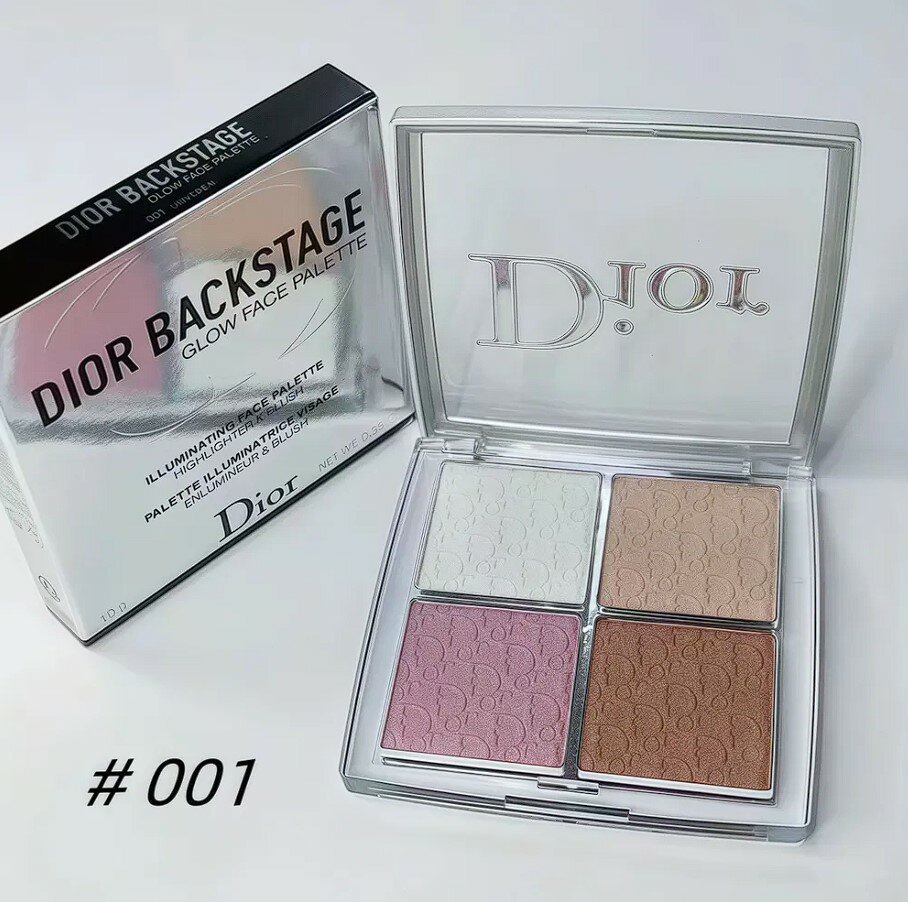 Dior Палетка хайлайтеров и румян Backstage Glow Face Palette, N 001 Universal
