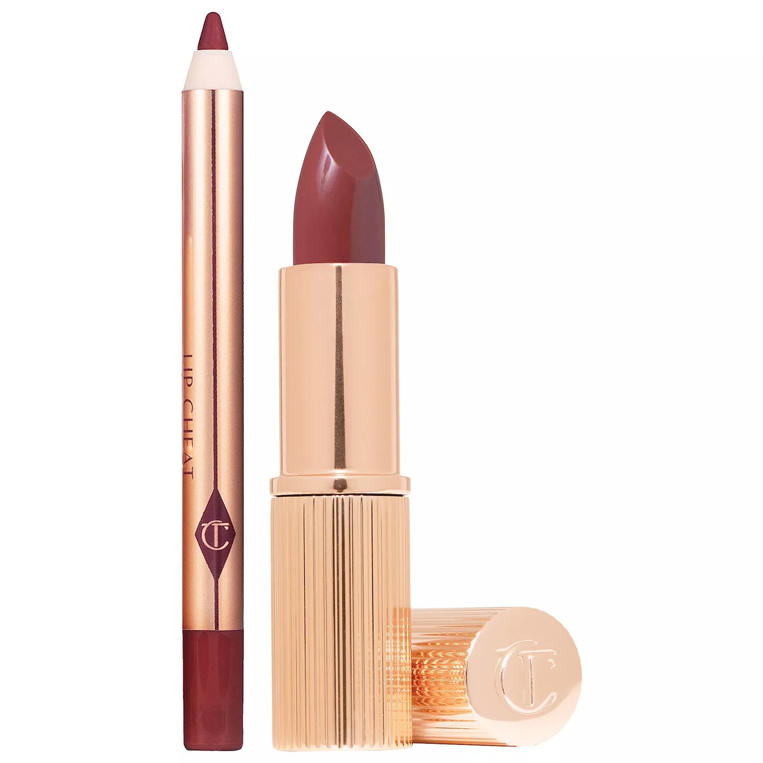 Набор для губ Charlotte Tilbury Mini Pillow Talk Lipstick & Liner Set — оттенок Pillow Talk Deep