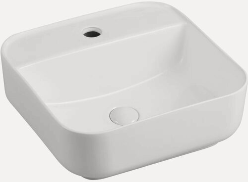 Изображение товара Раковина накладная STWORKI City 2 39 см, квадратная, фарфоровая, раковина для ванной, белая