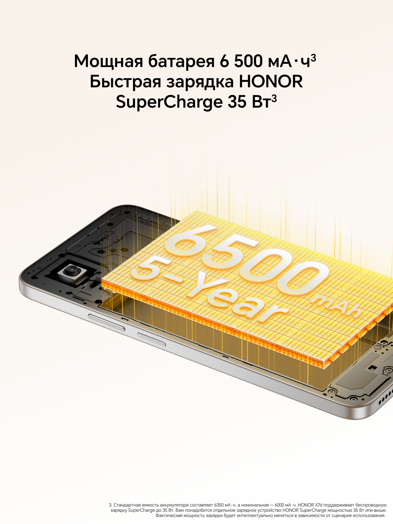 Смартфон HONOR X7d 6/128ГБ, Космический серый, Ростест, Мобильные сервисы Google (GMS) — фото 1