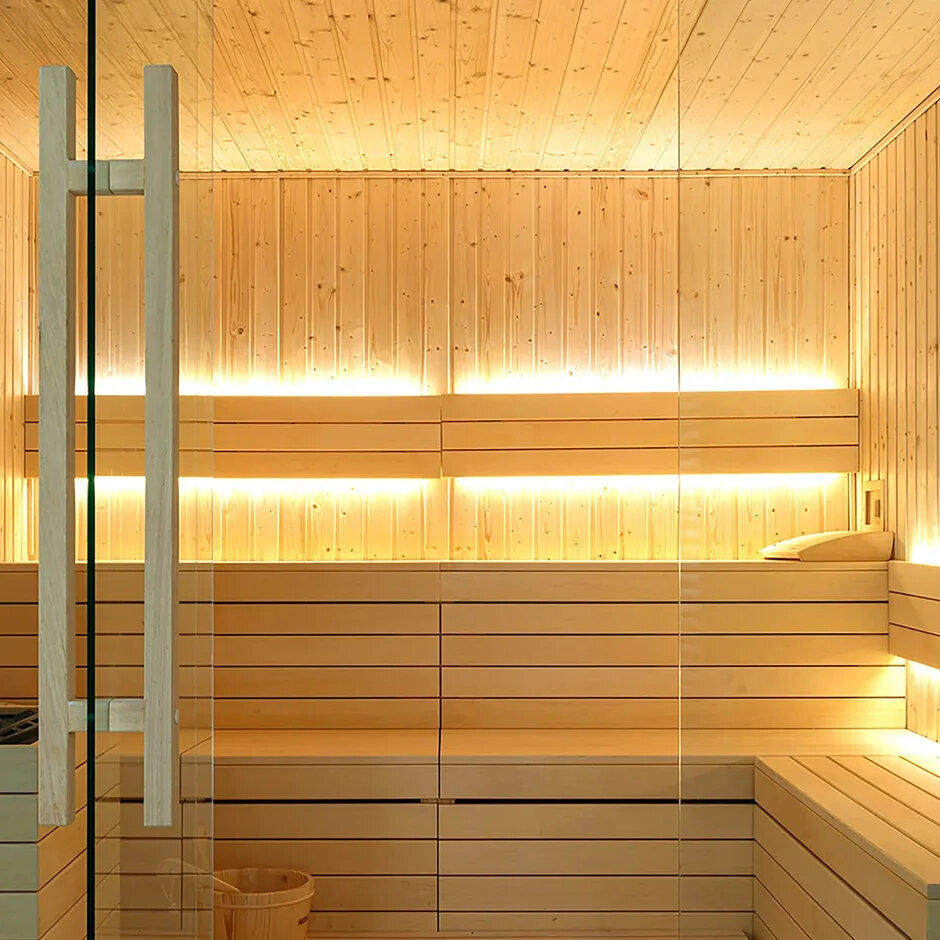 Термостойкая светодиодная лента для сауны и бани 3000к тёплый белый свет термолента 1м 12 Вт12В