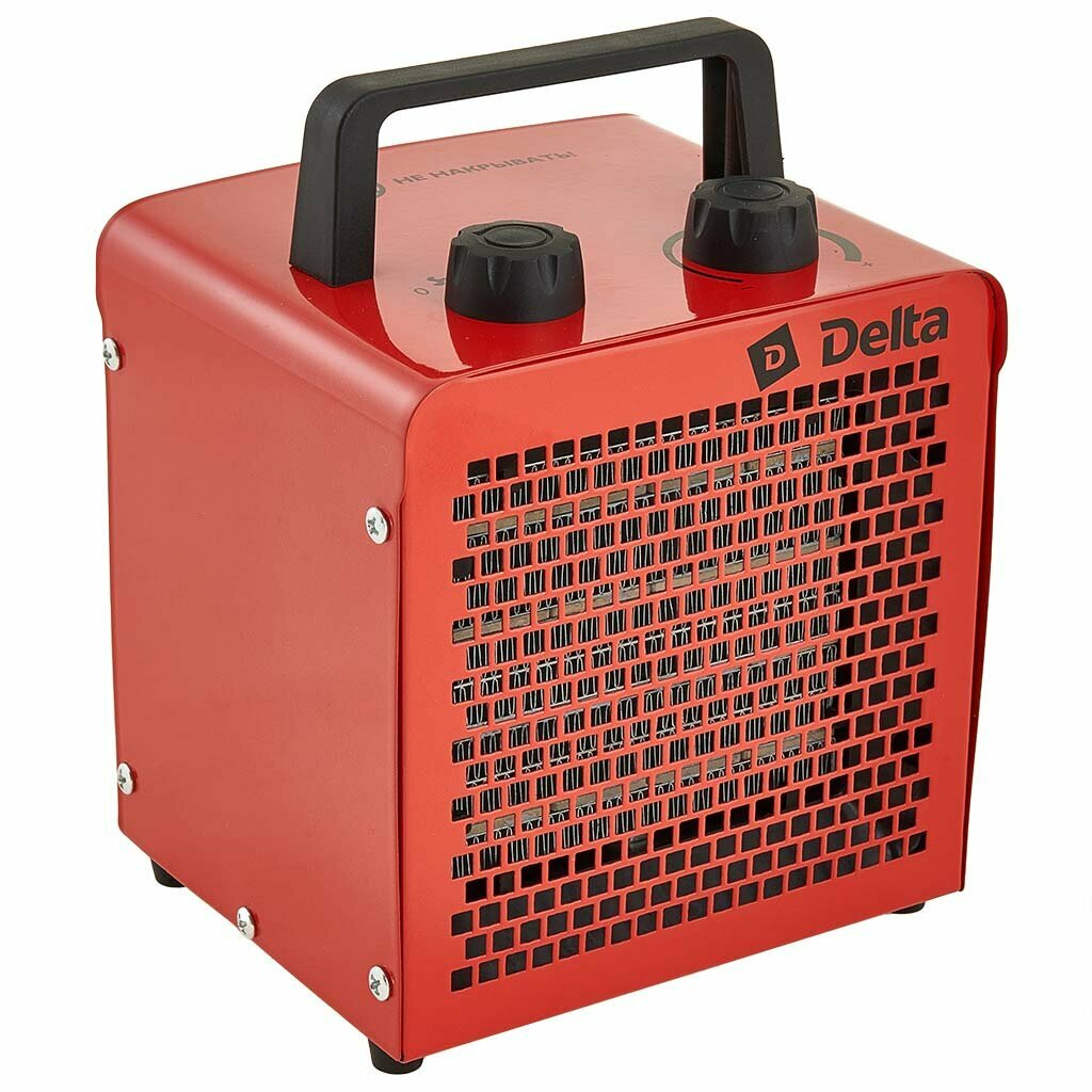 Тепловая пушка электрическая 2000 Вт Delta D-91/2 с термостатом красная