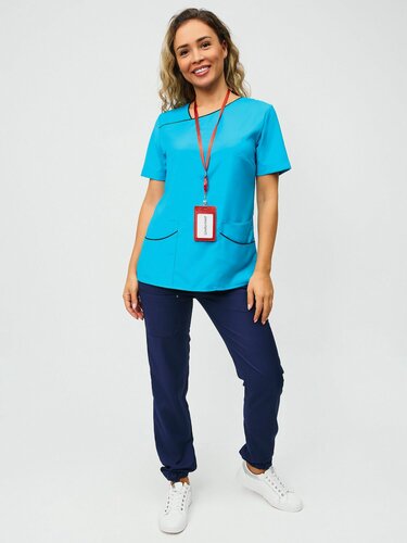 Изображение товара Костюм медицинский Uniformed 381.6.5, женский, всесезон, размер 62, темно-синий