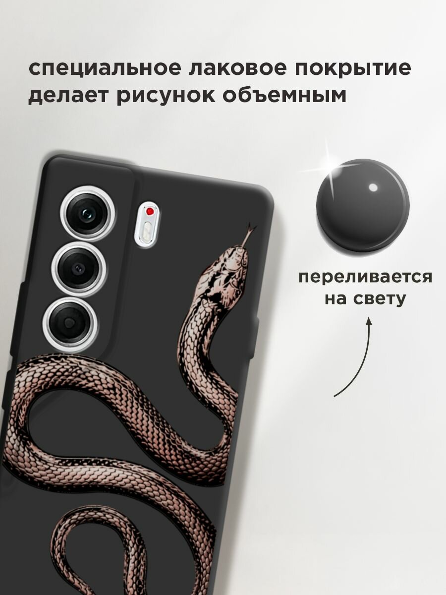 Чехол на Tecno Camon 40 Pro 4G / Текно Камон 40 Про с принтом "Rose snake 2" — фото 1