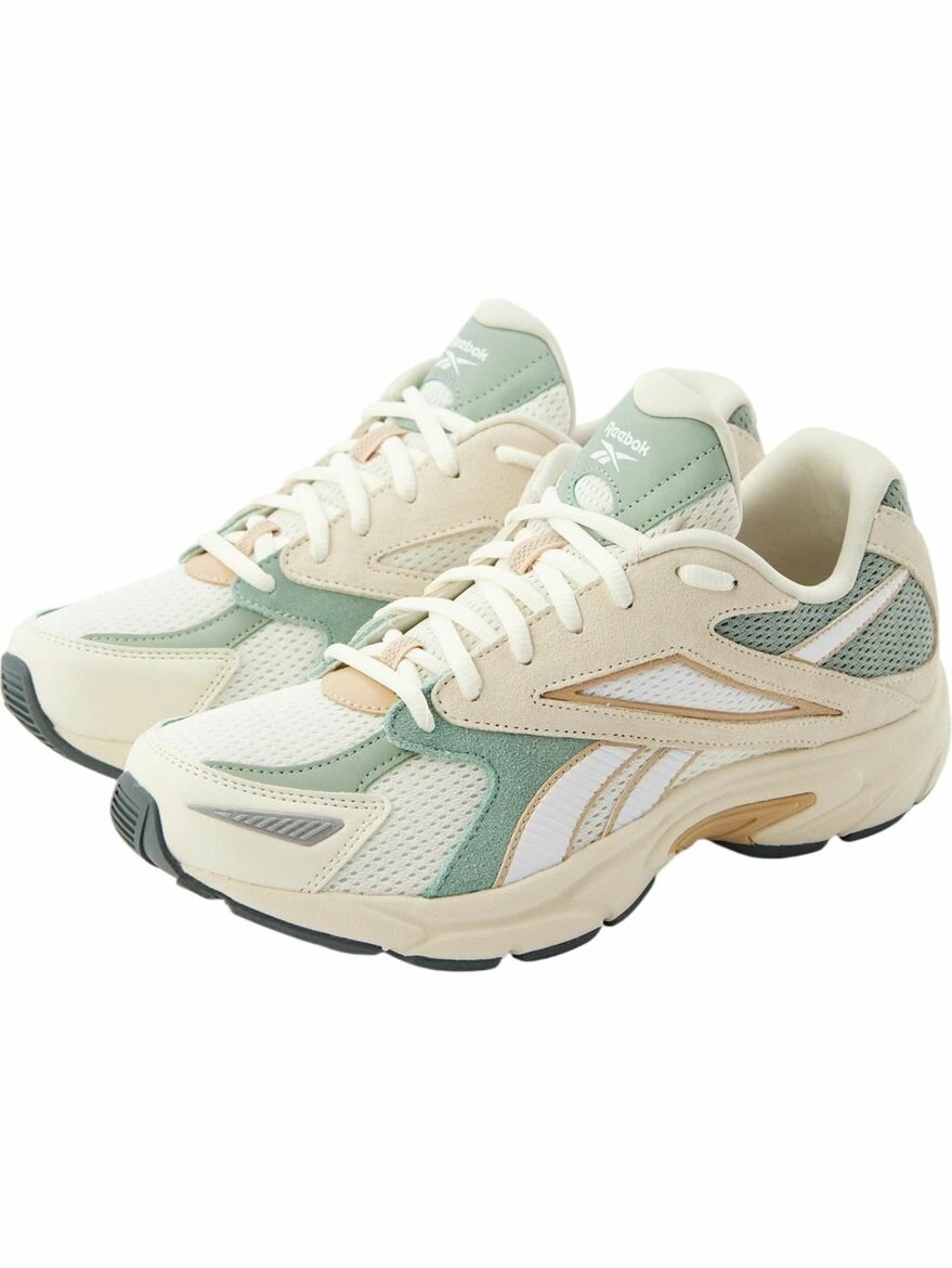 Кроссовки Reebok Road Prime, полнота F, размер 9 US, бежевый/зеленый — фото 1