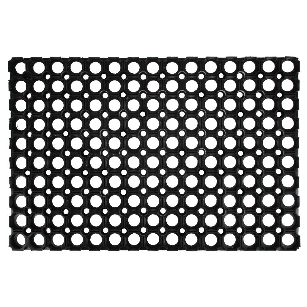 Коврик придверный ячеистый грязесборный резиновый 40x60x16см черный