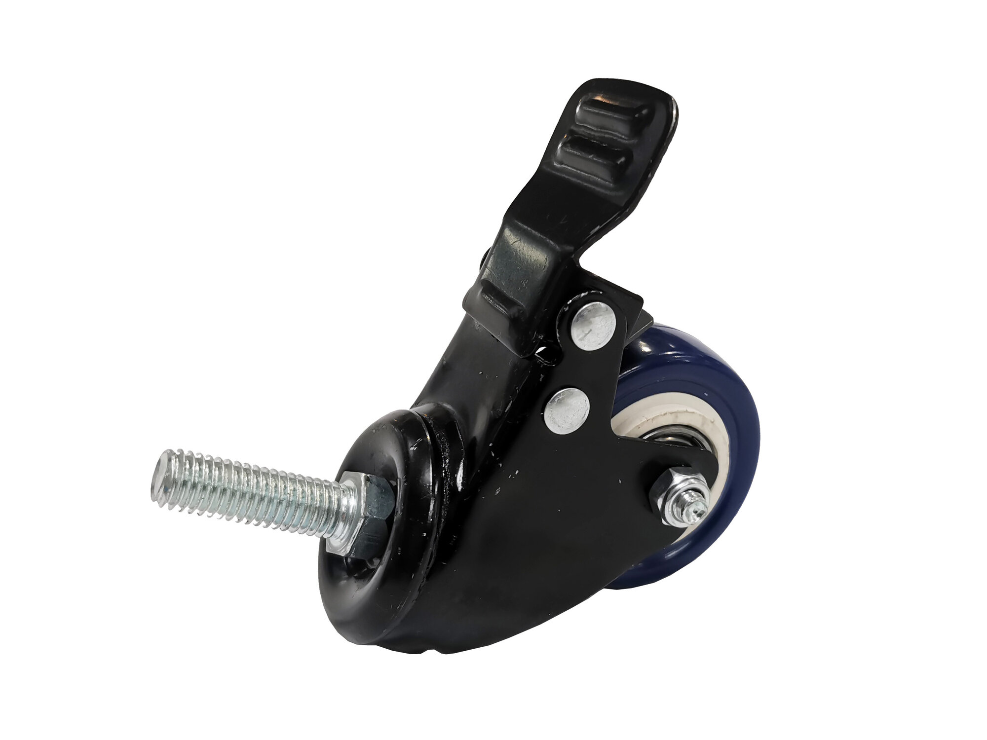 Колесо поворотное HC-3301-PUR-050-F-BL (г/п 70кг Ф 50мм) крепление болтовое с тормозом