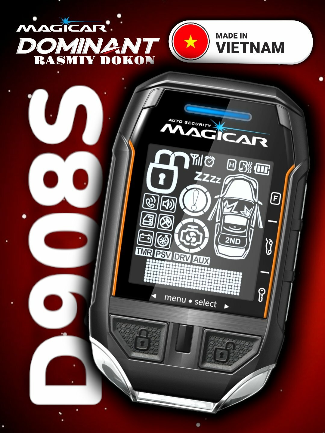 Сигнализация Dominant "Magicar" D908S, с автозапуском, с обратной связью