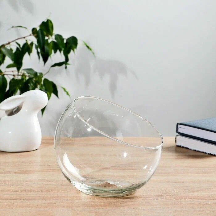 Ваза-шар косой срез;1,75л; D26см. — фото 1