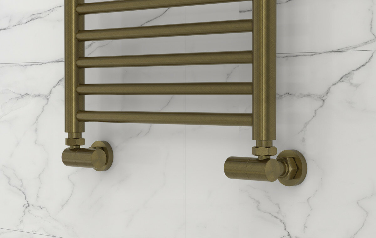 Вентиль Сунержа 05-1403-1234 Вентиль 3D, правый, (цилиндр) G 1/2" НР х G 3/4" НГ, состаренная бронза