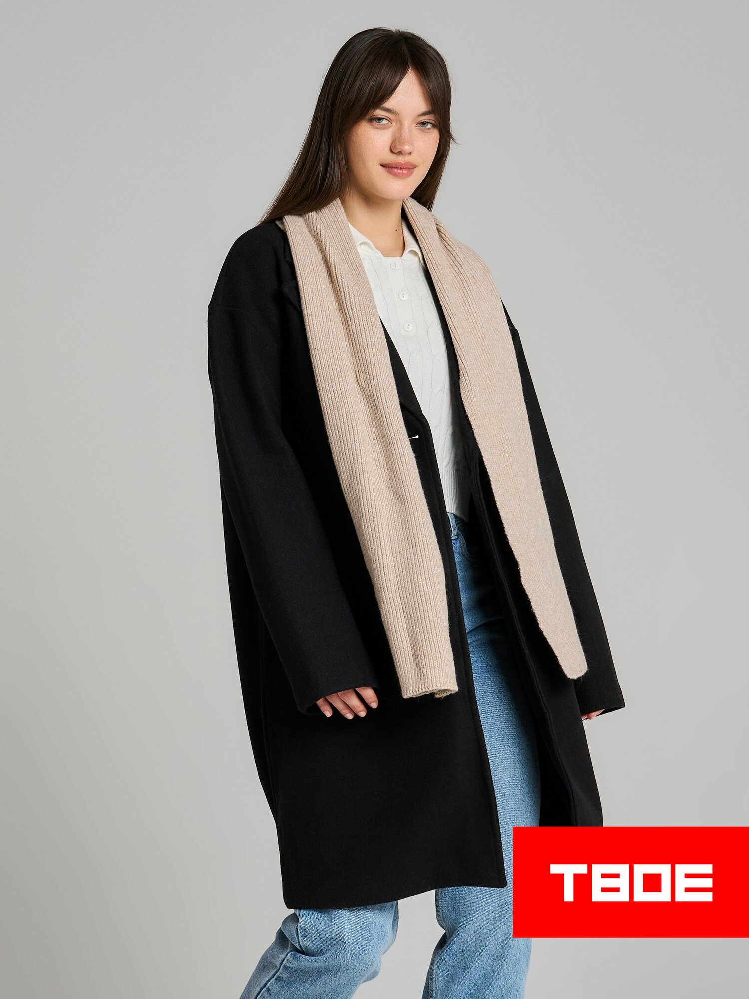 Шарф ТВОЕ для женщин160х24 см универсальный бежевый