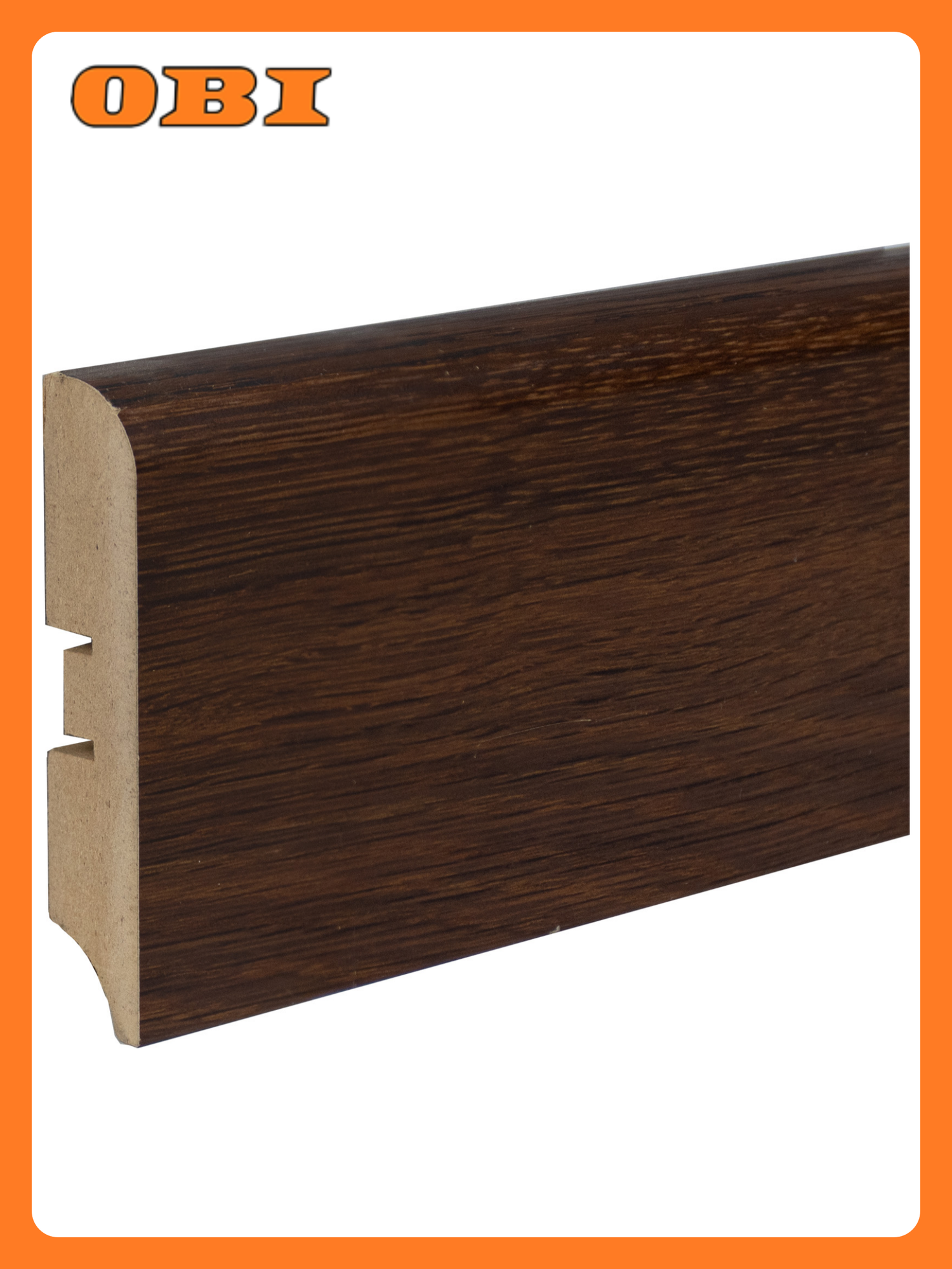 Напольный плинтус МДФ Smartprofile PREMIUM Color 80М Каштан 037 2400x80 мм