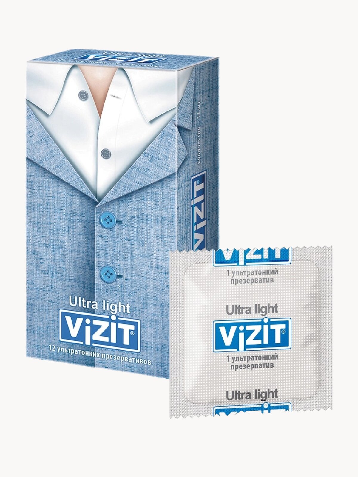 Презервативы ультратонкие 12 штук VIZIT