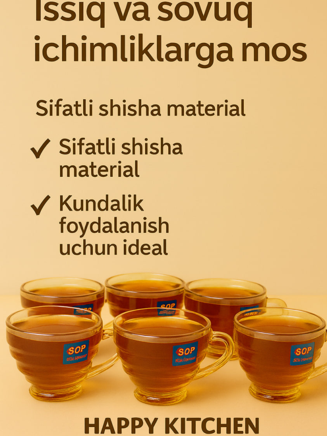 Название товара "Slm SOF GLASS", модель XS001HP, HAPPY KITCHEN