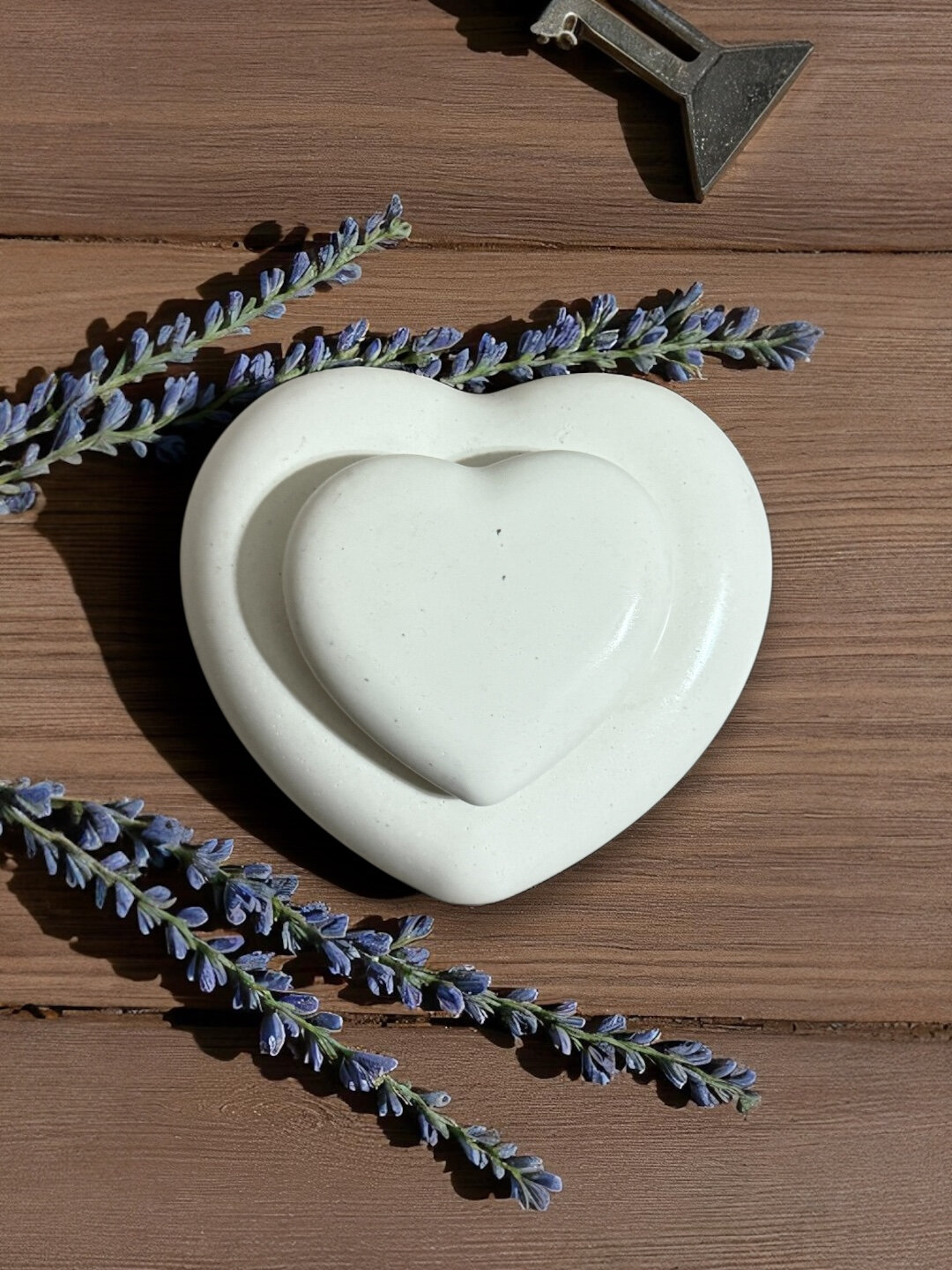 Декоративный подсвечник для чайной свечи Love, 9 * 8 * 4 см - Белый