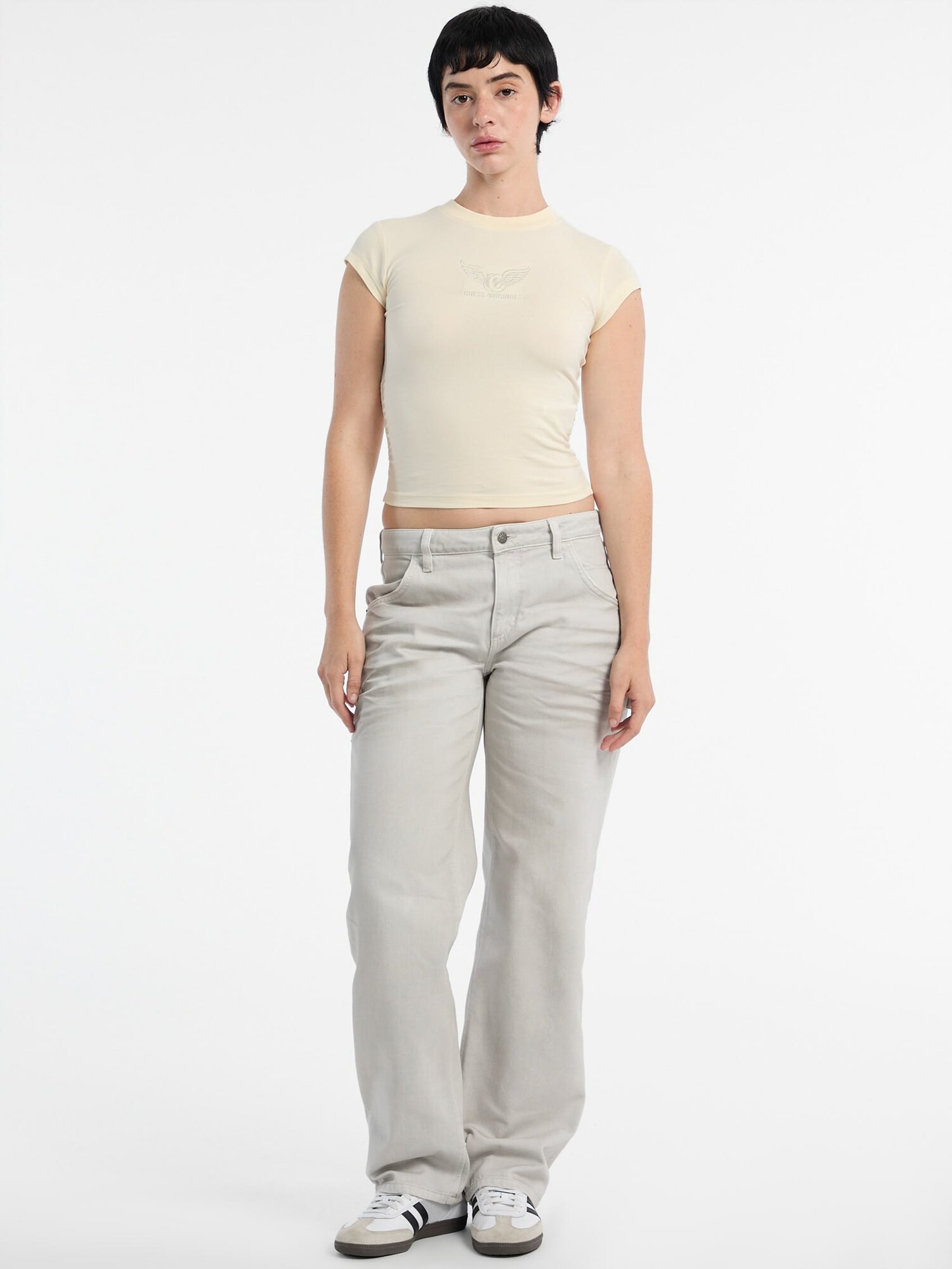 Футболка GUESS, размер M, бежевый — фото 1