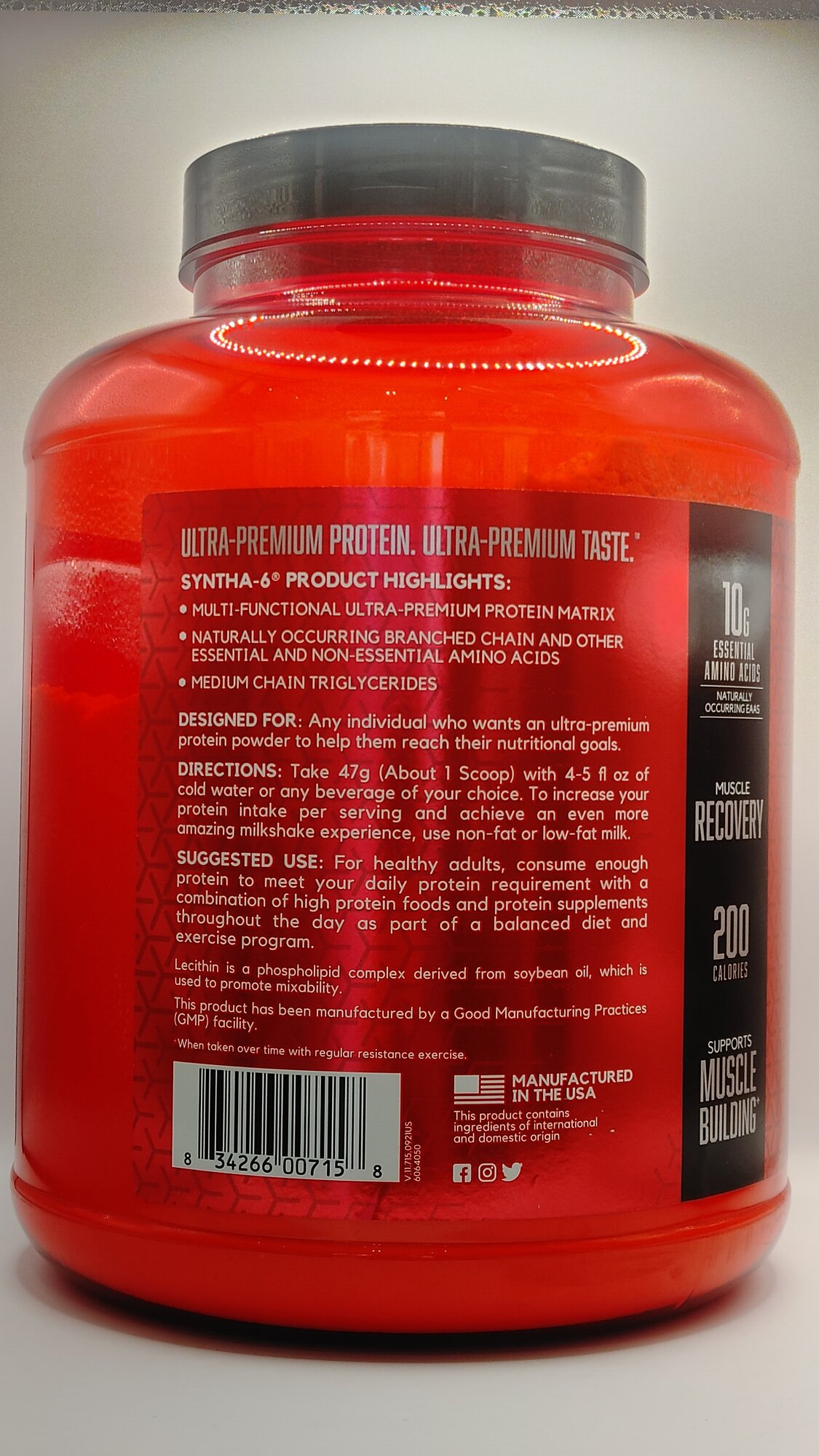 Протеин BSN "Syntha-6", со вкусом клубники, многокомпонентный, 2,27 кг — фото 1