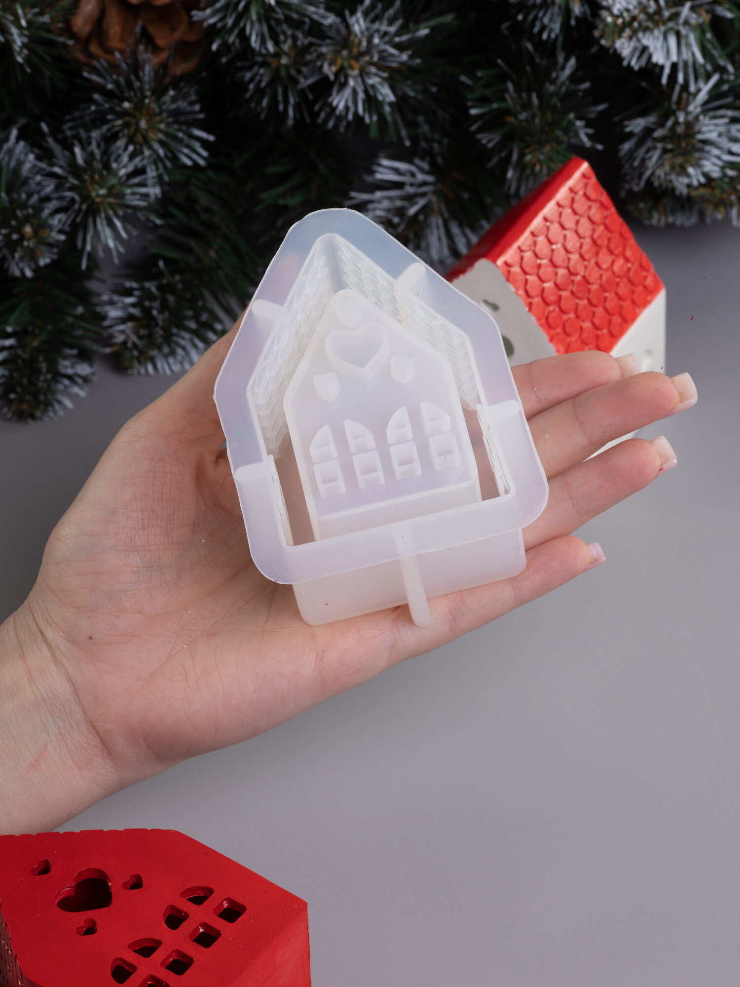 Молд силиконовый для гипса, эпоксидной смолы, форма силиконовая Домик COLOR Si — фото 1